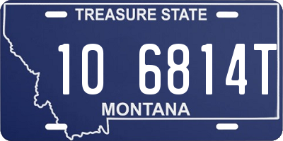 MT license plate 106814T