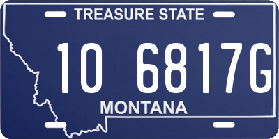 MT license plate 106817G