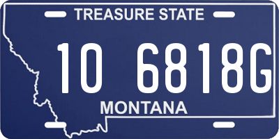 MT license plate 106818G