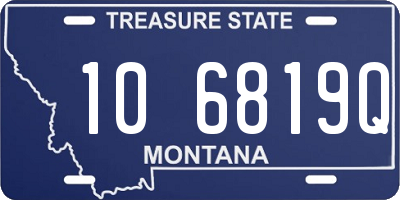 MT license plate 106819Q