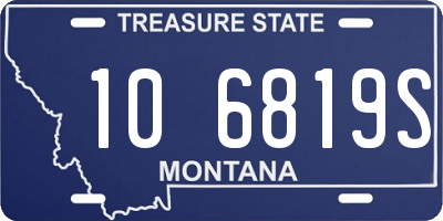 MT license plate 106819S