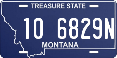 MT license plate 106829N