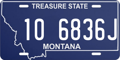 MT license plate 106836J