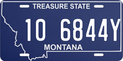 MT license plate 106844Y