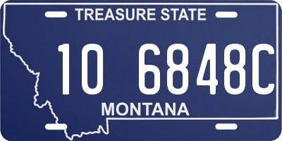 MT license plate 106848C