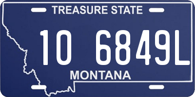 MT license plate 106849L