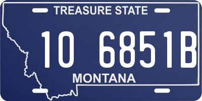 MT license plate 106851B