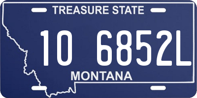 MT license plate 106852L