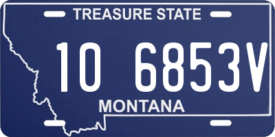 MT license plate 106853V