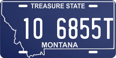 MT license plate 106855T