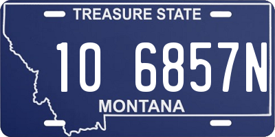 MT license plate 106857N