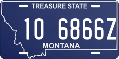 MT license plate 106866Z