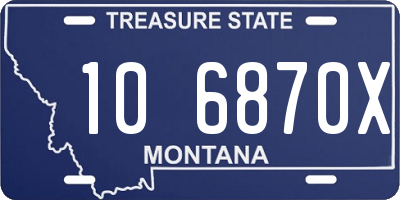 MT license plate 106870X