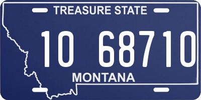 MT license plate 106871O