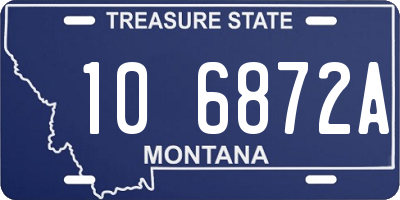 MT license plate 106872A