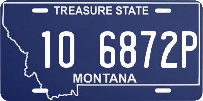MT license plate 106872P