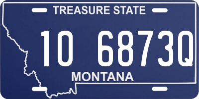 MT license plate 106873Q