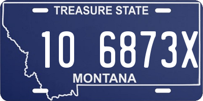 MT license plate 106873X