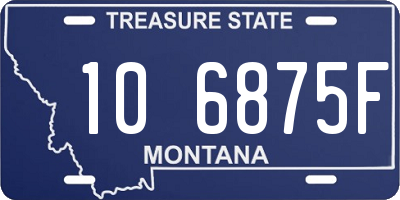 MT license plate 106875F