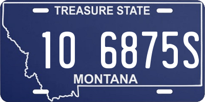 MT license plate 106875S