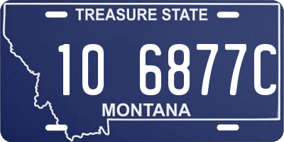 MT license plate 106877C