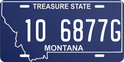 MT license plate 106877G