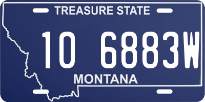 MT license plate 106883W