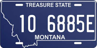 MT license plate 106885E