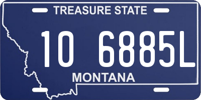 MT license plate 106885L