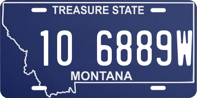 MT license plate 106889W