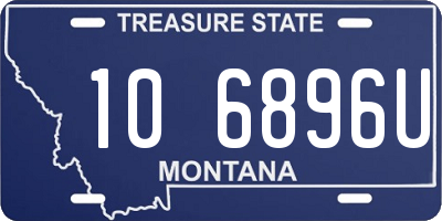 MT license plate 106896U