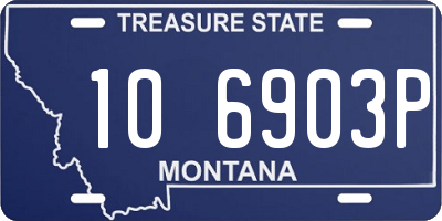 MT license plate 106903P