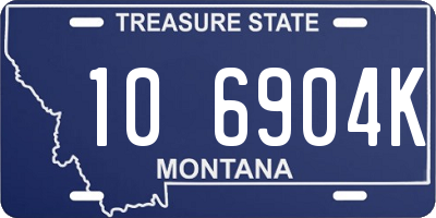MT license plate 106904K