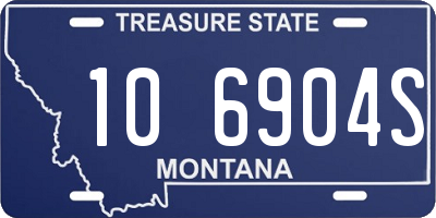 MT license plate 106904S