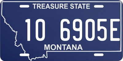 MT license plate 106905E