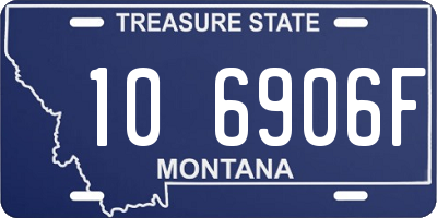 MT license plate 106906F