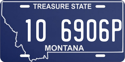 MT license plate 106906P