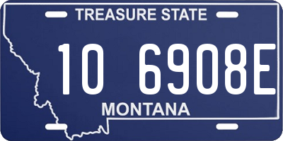 MT license plate 106908E