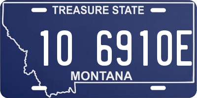 MT license plate 106910E