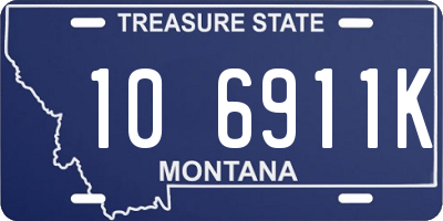 MT license plate 106911K