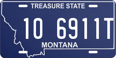 MT license plate 106911T