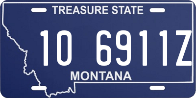 MT license plate 106911Z