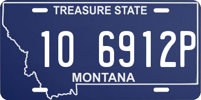 MT license plate 106912P