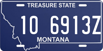 MT license plate 106913Z