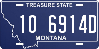 MT license plate 106914D