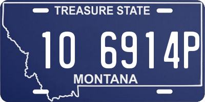 MT license plate 106914P