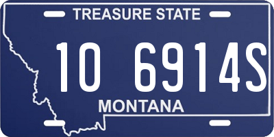 MT license plate 106914S