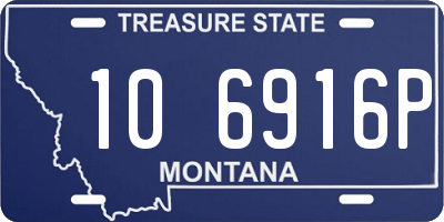 MT license plate 106916P