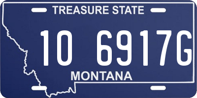 MT license plate 106917G