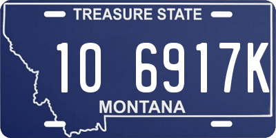 MT license plate 106917K